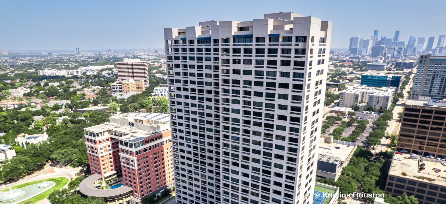 Warwick Towers high-rise condo tower in Houston's Museum District